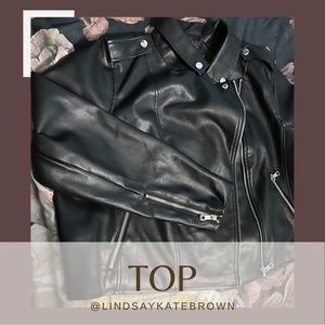 NWT Eloquii Black Faux Leather Jacket